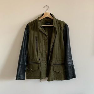 Club Mónaco Green/Leather Jacket